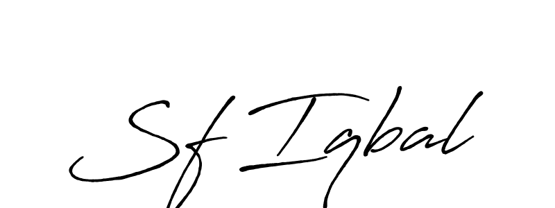 Use a signature maker to create a handwritten signature online. With this signature software, you can design (Antro_Vectra_Bolder) your own signature for name Sf Iqbal. Sf Iqbal signature style 7 images and pictures png