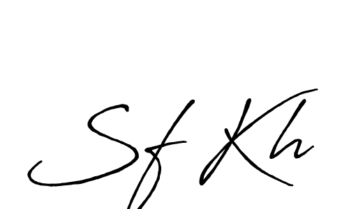 Sf Kh stylish signature style. Best Handwritten Sign (Antro_Vectra_Bolder) for my name. Handwritten Signature Collection Ideas for my name Sf Kh. Sf Kh signature style 7 images and pictures png