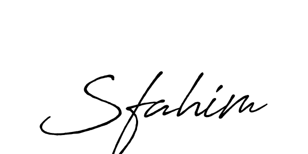 Make a beautiful signature design for name Sfahim. With this signature (Antro_Vectra_Bolder) style, you can create a handwritten signature for free. Sfahim signature style 7 images and pictures png