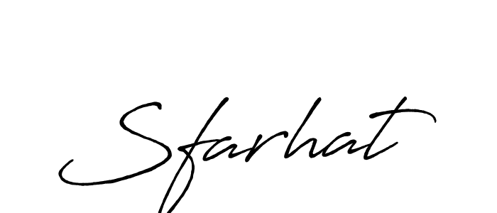 How to make Sfarhat name signature. Use Antro_Vectra_Bolder style for creating short signs online. This is the latest handwritten sign. Sfarhat signature style 7 images and pictures png