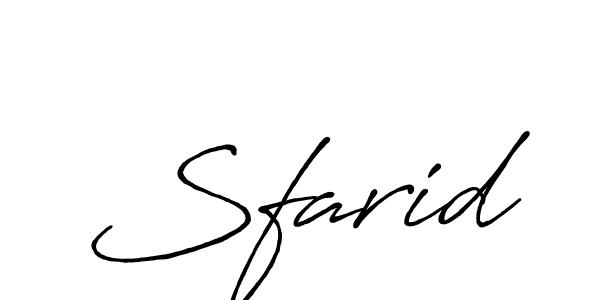 How to make Sfarid name signature. Use Antro_Vectra_Bolder style for creating short signs online. This is the latest handwritten sign. Sfarid signature style 7 images and pictures png