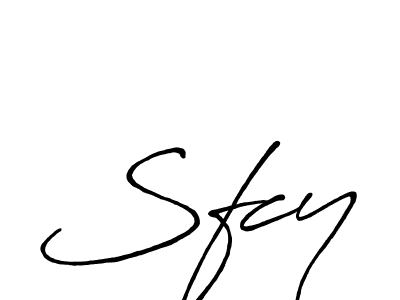 How to make Sfcy signature? Antro_Vectra_Bolder is a professional autograph style. Create handwritten signature for Sfcy name. Sfcy signature style 7 images and pictures png