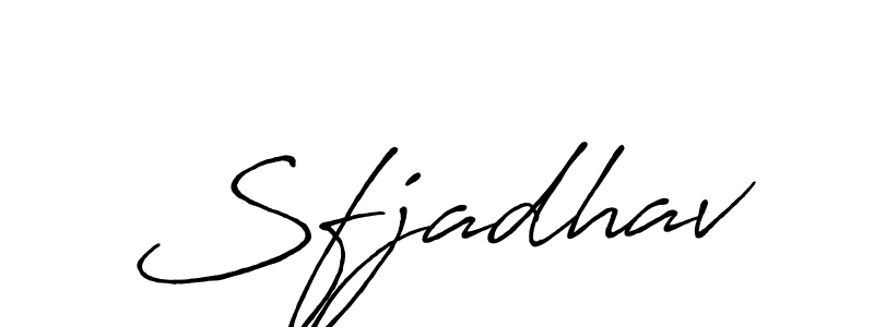 Use a signature maker to create a handwritten signature online. With this signature software, you can design (Antro_Vectra_Bolder) your own signature for name Sfjadhav. Sfjadhav signature style 7 images and pictures png