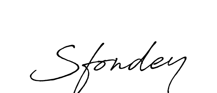 The best way (Antro_Vectra_Bolder) to make a short signature is to pick only two or three words in your name. The name Sfondey include a total of six letters. For converting this name. Sfondey signature style 7 images and pictures png