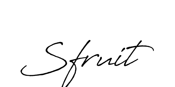 Make a beautiful signature design for name Sfruit. With this signature (Antro_Vectra_Bolder) style, you can create a handwritten signature for free. Sfruit signature style 7 images and pictures png