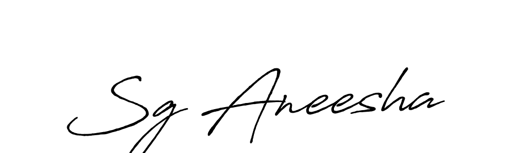 The best way (Antro_Vectra_Bolder) to make a short signature is to pick only two or three words in your name. The name Sg Aneesha include a total of six letters. For converting this name. Sg Aneesha signature style 7 images and pictures png