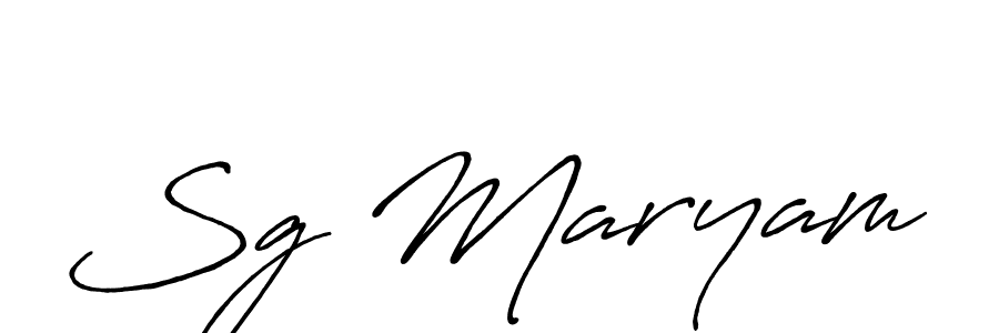 Make a beautiful signature design for name Sg Maryam. Use this online signature maker to create a handwritten signature for free. Sg Maryam signature style 7 images and pictures png