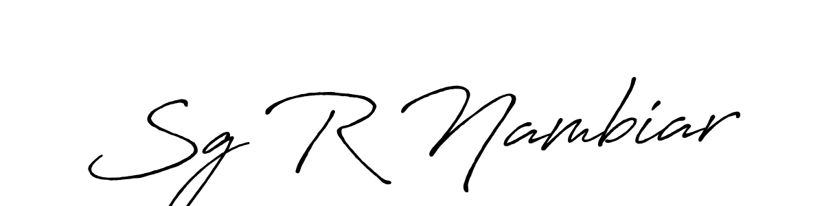 How to Draw Sg R Nambiar signature style? Antro_Vectra_Bolder is a latest design signature styles for name Sg R Nambiar. Sg R Nambiar signature style 7 images and pictures png