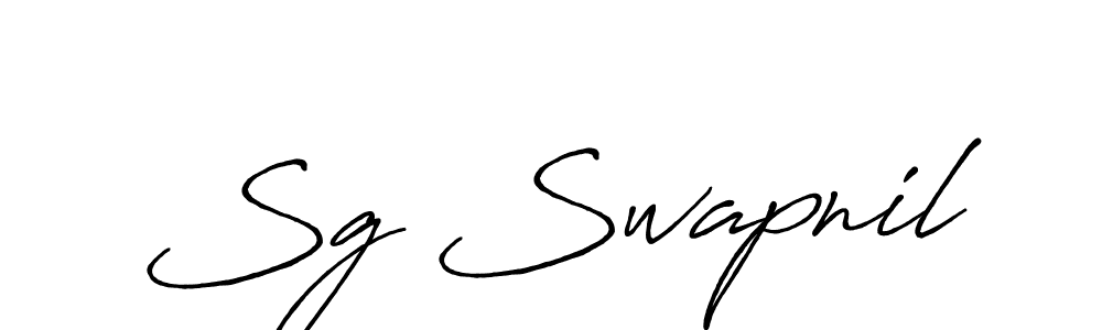 Make a beautiful signature design for name Sg Swapnil. With this signature (Antro_Vectra_Bolder) style, you can create a handwritten signature for free. Sg Swapnil signature style 7 images and pictures png