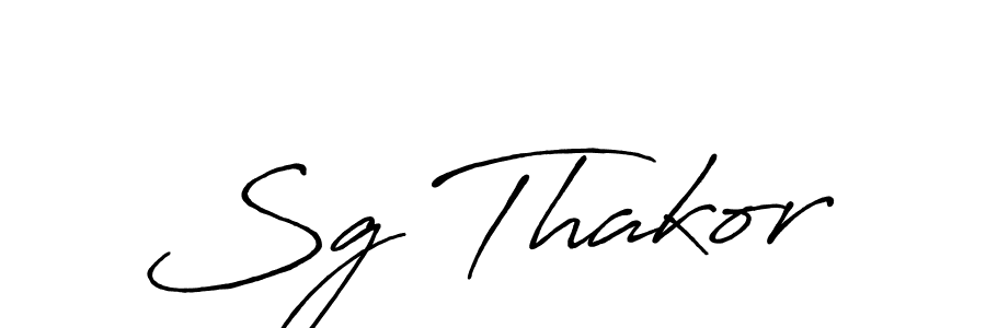 It looks lik you need a new signature style for name Sg Thakor. Design unique handwritten (Antro_Vectra_Bolder) signature with our free signature maker in just a few clicks. Sg Thakor signature style 7 images and pictures png