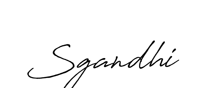 Make a beautiful signature design for name Sgandhi. With this signature (Antro_Vectra_Bolder) style, you can create a handwritten signature for free. Sgandhi signature style 7 images and pictures png