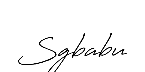 Sgbabu stylish signature style. Best Handwritten Sign (Antro_Vectra_Bolder) for my name. Handwritten Signature Collection Ideas for my name Sgbabu. Sgbabu signature style 7 images and pictures png
