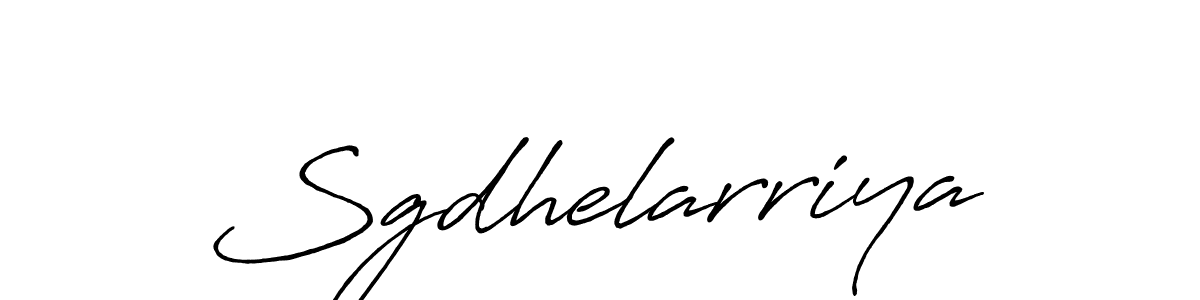 Use a signature maker to create a handwritten signature online. With this signature software, you can design (Antro_Vectra_Bolder) your own signature for name Sgdhelarriya. Sgdhelarriya signature style 7 images and pictures png