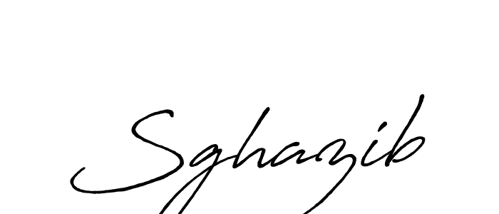 Create a beautiful signature design for name Sghazib. With this signature (Antro_Vectra_Bolder) fonts, you can make a handwritten signature for free. Sghazib signature style 7 images and pictures png