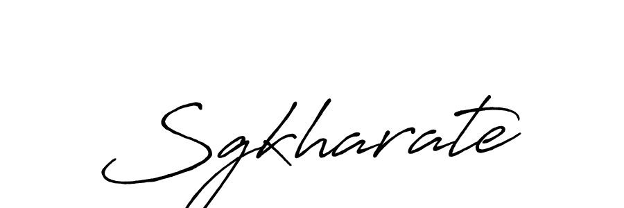 Make a beautiful signature design for name Sgkharate. With this signature (Antro_Vectra_Bolder) style, you can create a handwritten signature for free. Sgkharate signature style 7 images and pictures png