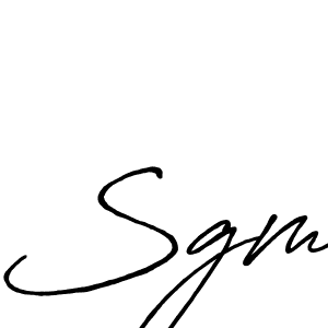 Sgm stylish signature style. Best Handwritten Sign (Antro_Vectra_Bolder) for my name. Handwritten Signature Collection Ideas for my name Sgm. Sgm signature style 7 images and pictures png