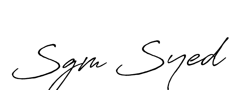 The best way (Antro_Vectra_Bolder) to make a short signature is to pick only two or three words in your name. The name Sgm Syed include a total of six letters. For converting this name. Sgm Syed signature style 7 images and pictures png