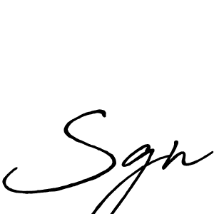 How to make Sgn signature? Antro_Vectra_Bolder is a professional autograph style. Create handwritten signature for Sgn name. Sgn signature style 7 images and pictures png