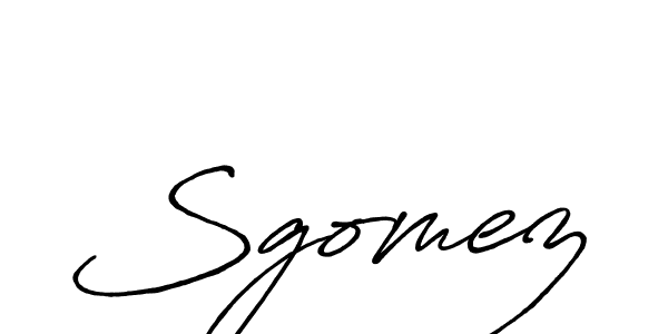 Make a beautiful signature design for name Sgomez. With this signature (Antro_Vectra_Bolder) style, you can create a handwritten signature for free. Sgomez signature style 7 images and pictures png