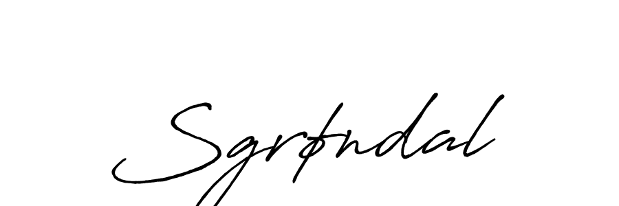 How to make Sgrøndal name signature. Use Antro_Vectra_Bolder style for creating short signs online. This is the latest handwritten sign. Sgrøndal signature style 7 images and pictures png