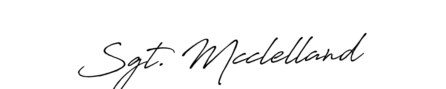 Use a signature maker to create a handwritten signature online. With this signature software, you can design (Antro_Vectra_Bolder) your own signature for name Sgt. Mcclelland. Sgt. Mcclelland signature style 7 images and pictures png