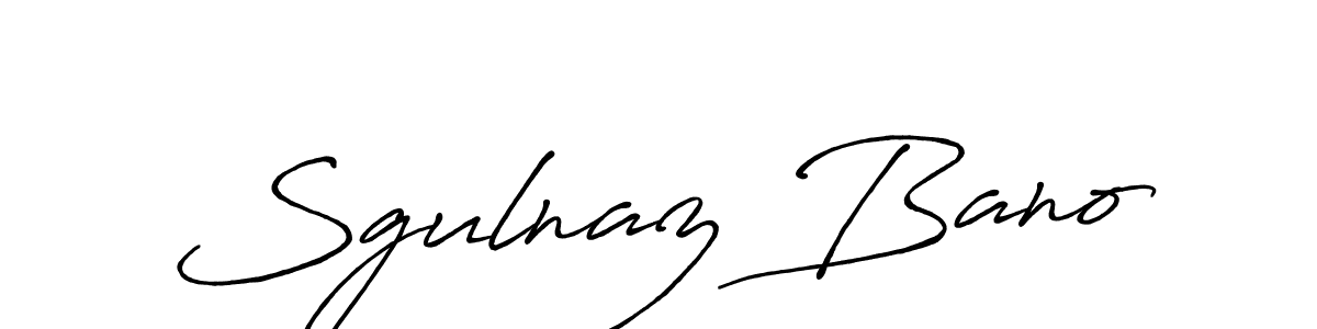 Make a beautiful signature design for name Sgulnaz Bano. With this signature (Antro_Vectra_Bolder) style, you can create a handwritten signature for free. Sgulnaz Bano signature style 7 images and pictures png