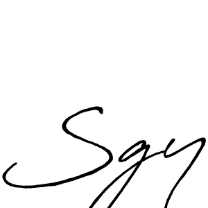 How to make Sgy signature? Antro_Vectra_Bolder is a professional autograph style. Create handwritten signature for Sgy name. Sgy signature style 7 images and pictures png
