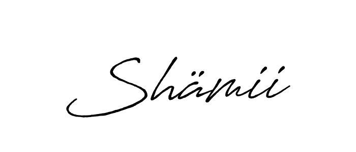 Similarly Antro_Vectra_Bolder is the best handwritten signature design. Signature creator online .You can use it as an online autograph creator for name Shämii. Shämii signature style 7 images and pictures png