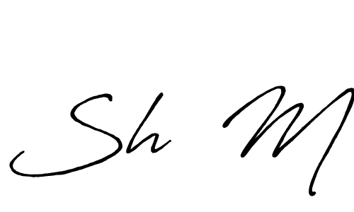 Best and Professional Signature Style for Sh  M. Antro_Vectra_Bolder Best Signature Style Collection. Sh  M signature style 7 images and pictures png