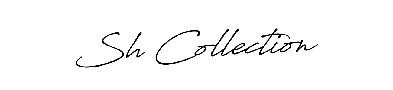 Sh Collection stylish signature style. Best Handwritten Sign (Antro_Vectra_Bolder) for my name. Handwritten Signature Collection Ideas for my name Sh Collection. Sh Collection signature style 7 images and pictures png