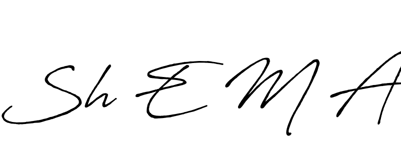 How to Draw Sh E M A signature style? Antro_Vectra_Bolder is a latest design signature styles for name Sh E M A. Sh E M A signature style 7 images and pictures png