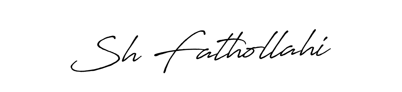 Use a signature maker to create a handwritten signature online. With this signature software, you can design (Antro_Vectra_Bolder) your own signature for name Sh Fathollahi. Sh Fathollahi signature style 7 images and pictures png