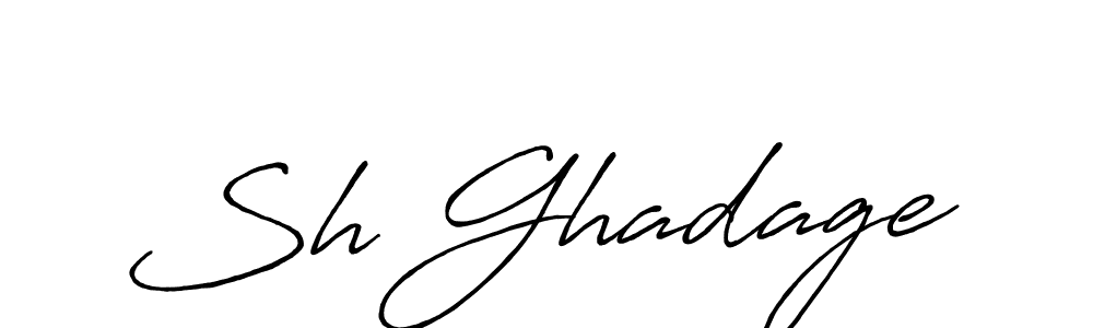 Also we have Sh Ghadage name is the best signature style. Create professional handwritten signature collection using Antro_Vectra_Bolder autograph style. Sh Ghadage signature style 7 images and pictures png