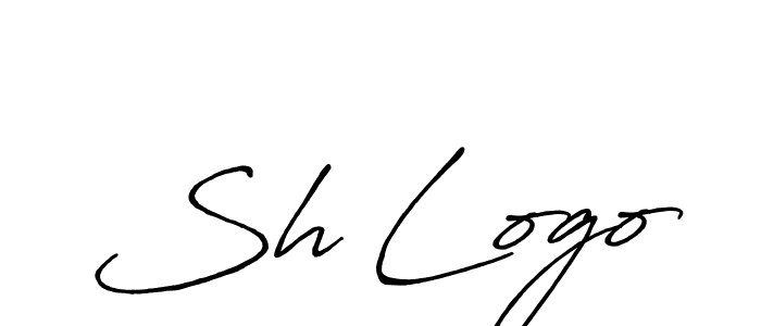 Also You can easily find your signature by using the search form. We will create Sh Logo name handwritten signature images for you free of cost using Antro_Vectra_Bolder sign style. Sh Logo signature style 7 images and pictures png