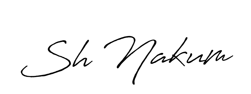 Also we have Sh Nakum name is the best signature style. Create professional handwritten signature collection using Antro_Vectra_Bolder autograph style. Sh Nakum signature style 7 images and pictures png