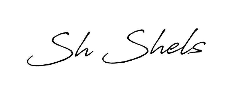 How to Draw Sh Shels signature style? Antro_Vectra_Bolder is a latest design signature styles for name Sh Shels. Sh Shels signature style 7 images and pictures png