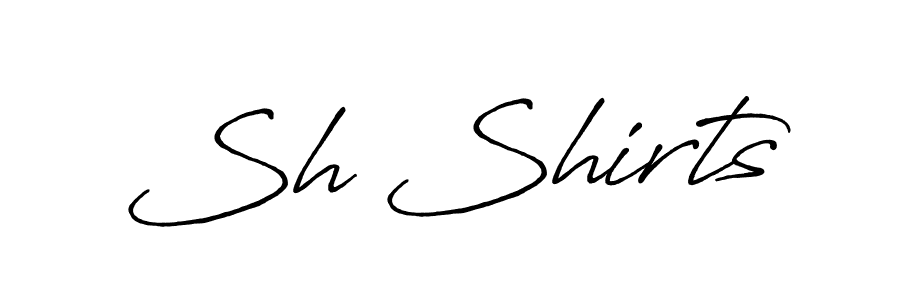 if you are searching for the best signature style for your name Sh Shirts. so please give up your signature search. here we have designed multiple signature styles  using Antro_Vectra_Bolder. Sh Shirts signature style 7 images and pictures png
