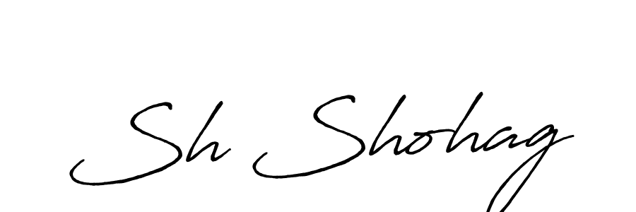 Similarly Antro_Vectra_Bolder is the best handwritten signature design. Signature creator online .You can use it as an online autograph creator for name Sh Shohag. Sh Shohag signature style 7 images and pictures png