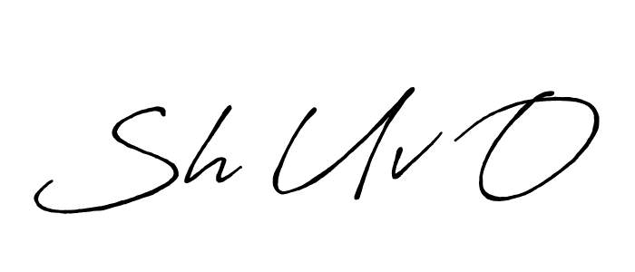 if you are searching for the best signature style for your name Sh Uv O. so please give up your signature search. here we have designed multiple signature styles  using Antro_Vectra_Bolder. Sh Uv O signature style 7 images and pictures png