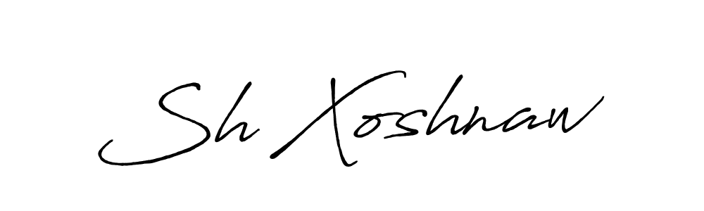 How to make Sh Xoshnaw name signature. Use Antro_Vectra_Bolder style for creating short signs online. This is the latest handwritten sign. Sh Xoshnaw signature style 7 images and pictures png