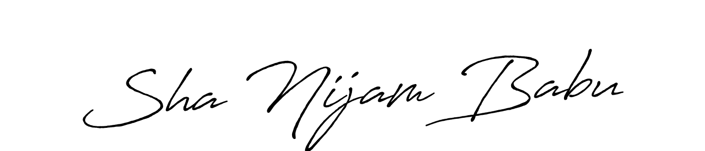 Make a beautiful signature design for name Sha Nijam Babu. Use this online signature maker to create a handwritten signature for free. Sha Nijam Babu signature style 7 images and pictures png