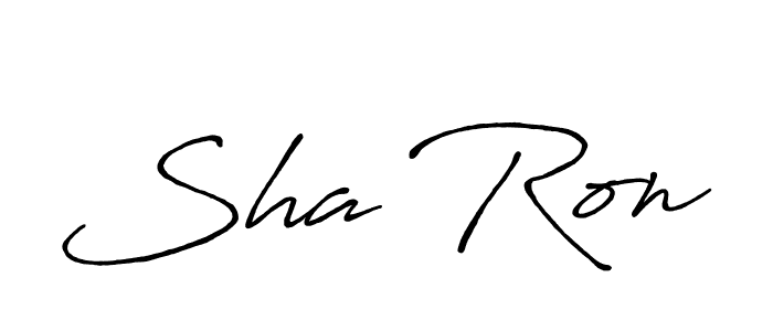 How to make Sha Ron name signature. Use Antro_Vectra_Bolder style for creating short signs online. This is the latest handwritten sign. Sha Ron signature style 7 images and pictures png