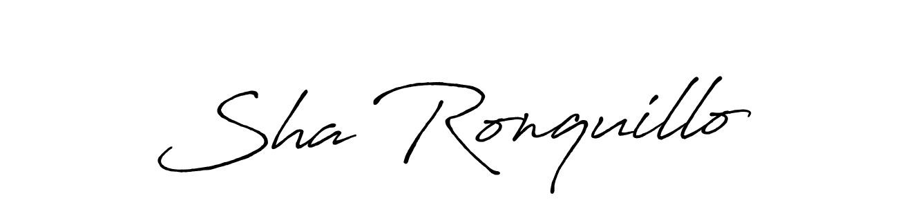 Antro_Vectra_Bolder is a professional signature style that is perfect for those who want to add a touch of class to their signature. It is also a great choice for those who want to make their signature more unique. Get Sha Ronquillo name to fancy signature for free. Sha Ronquillo signature style 7 images and pictures png