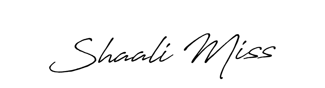 Use a signature maker to create a handwritten signature online. With this signature software, you can design (Antro_Vectra_Bolder) your own signature for name Shaali Miss. Shaali Miss signature style 7 images and pictures png