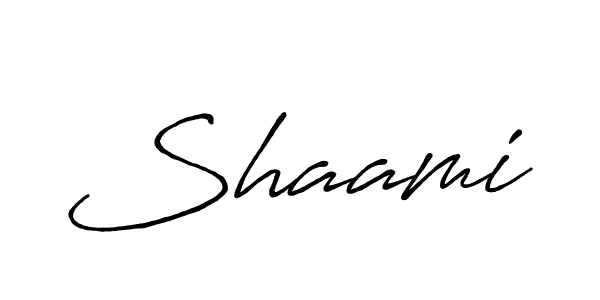 Make a beautiful signature design for name Shaami. With this signature (Antro_Vectra_Bolder) style, you can create a handwritten signature for free. Shaami signature style 7 images and pictures png