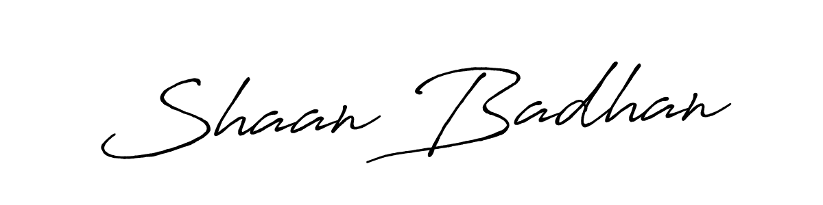 Make a beautiful signature design for name Shaan Badhan. Use this online signature maker to create a handwritten signature for free. Shaan Badhan signature style 7 images and pictures png