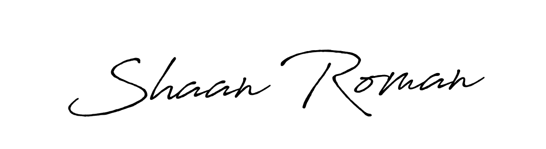 The best way (Antro_Vectra_Bolder) to make a short signature is to pick only two or three words in your name. The name Shaan Roman include a total of six letters. For converting this name. Shaan Roman signature style 7 images and pictures png