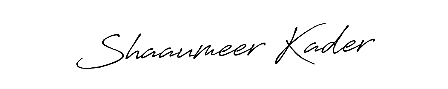 Also we have Shaaumeer Kader name is the best signature style. Create professional handwritten signature collection using Antro_Vectra_Bolder autograph style. Shaaumeer Kader signature style 7 images and pictures png
