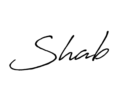 Design your own signature with our free online signature maker. With this signature software, you can create a handwritten (Antro_Vectra_Bolder) signature for name Shab. Shab signature style 7 images and pictures png