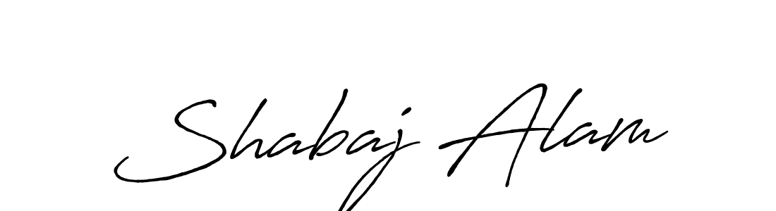 Make a beautiful signature design for name Shabaj Alam. With this signature (Antro_Vectra_Bolder) style, you can create a handwritten signature for free. Shabaj Alam signature style 7 images and pictures png